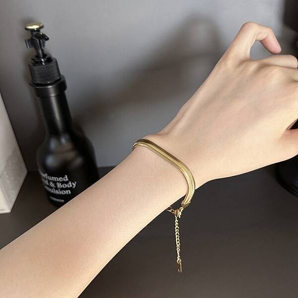 304 Stainless Steel Snake Chain Bracelets for Women