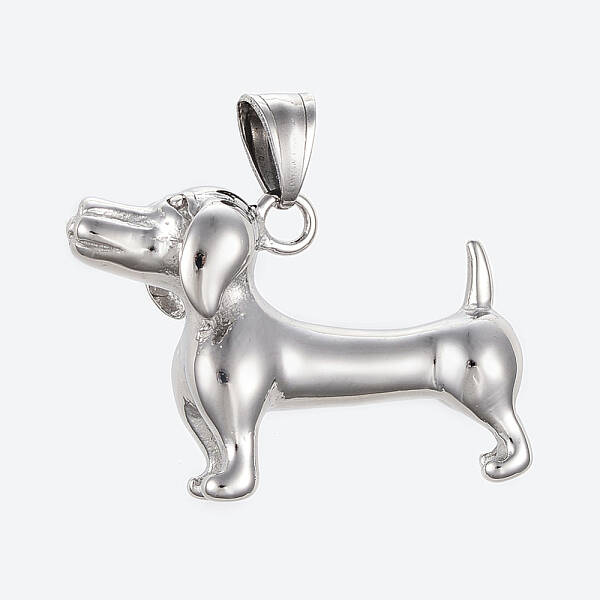 Tarnish Resistant 304 Stainless Steel Puppy Pendants