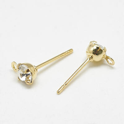 Brass Stud Earring Findings
