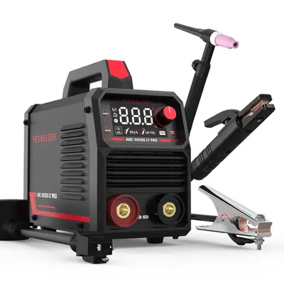 YESWELDER 205Amp 110/220V Stick Welder with Lift TIG Torch, ARC-205DS-LT-PRO Lift TIG/MMA 2-in-1 Welding Machine, Digital Dis...