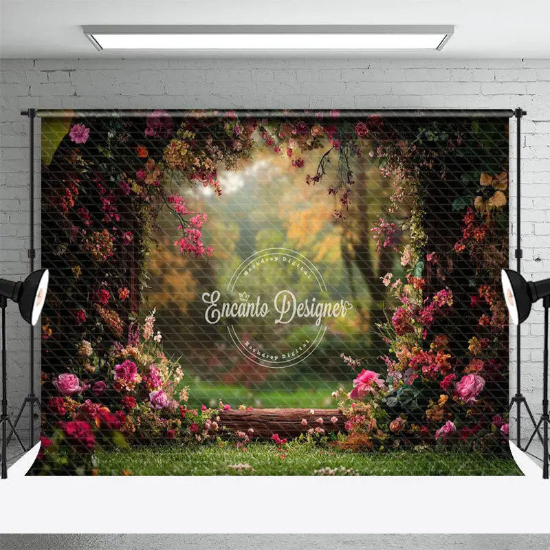 Aperturee Dense Floral Blurry Green Plant Spring Backdrop, 3X2FT(1MX0.6M), 14 USD, spring backdrops, ENHD1J80-M