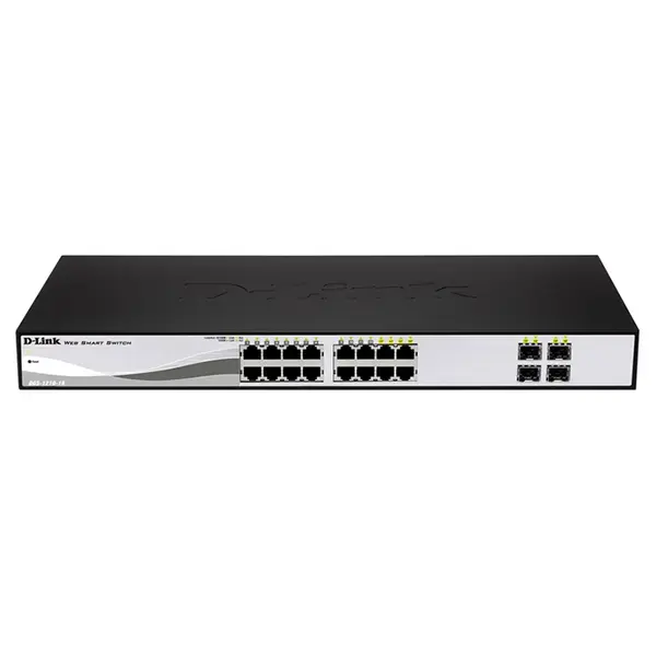 DGS-1210-16/E D-Link DES-1210 Series 16 x 10/100/1000Base-T RJ-45 and 4 x Combo RJ-45/SFP (mini-GBIC) Ports Layer 2 Gigabit E...
