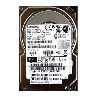 540-6611 Sun 73GB 3Gb/s SAS 10000 2.5-Inch Hard Drive