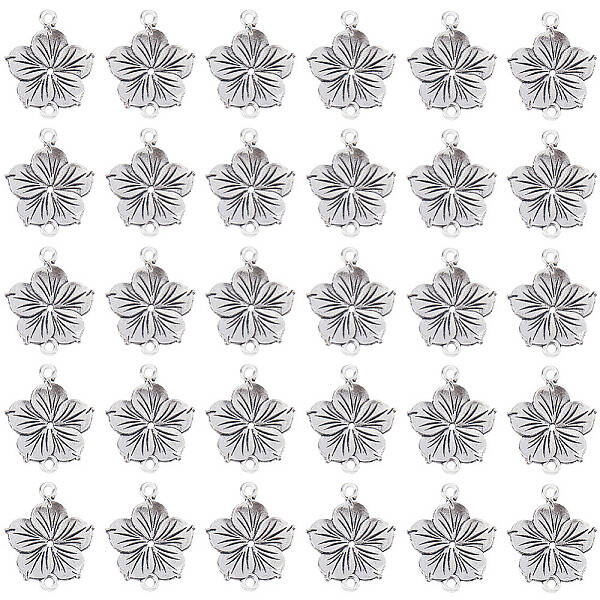 60Pcs Tibetan Style Zinc Alloy Connector Charms