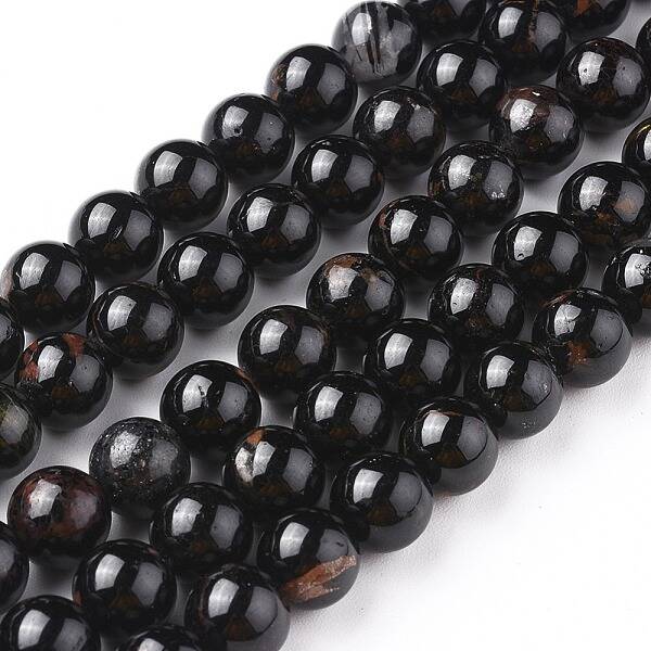 Natural Black Tourmaline Beads Strands
