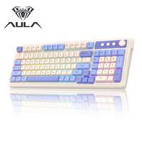 AULA S99 Key Keyboard, Tri-Mode Bluetooth/2.4GHz/USB-C Cute Creamy Gaming Keyboard with Number Pad RGB Backlit, Media Knob Cu...