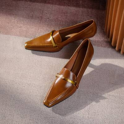 Chiko Callula Square Toe Kitten Heels Loafer