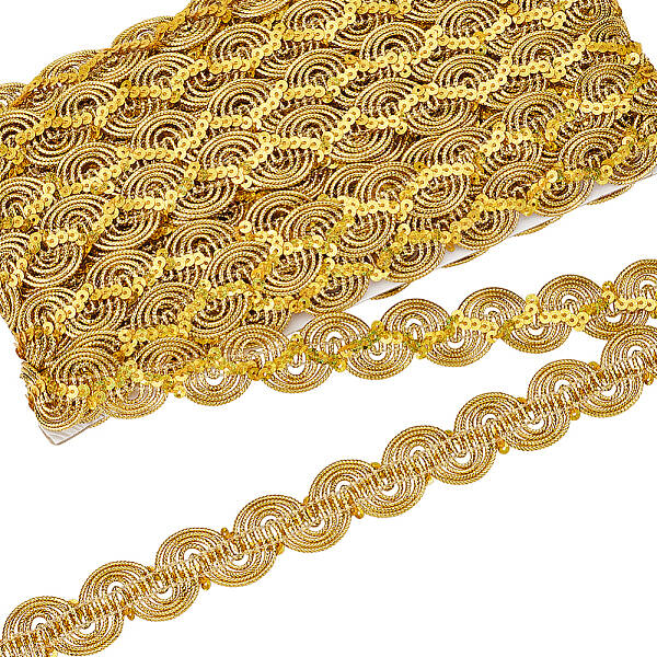 15 Yards Sparkle Polyester Wavy Lace Ribbon