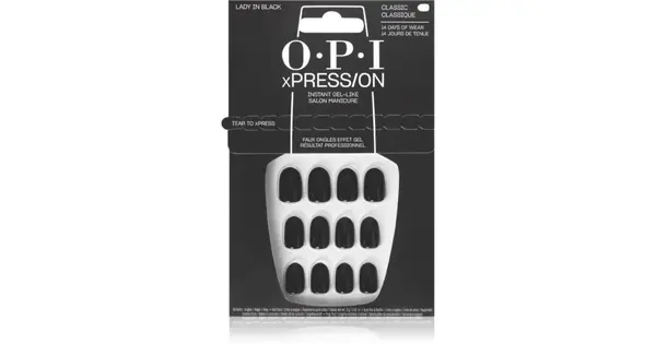 Opi Xpress-On Artificial Nails Iconic Tones Lady In Black 30 U