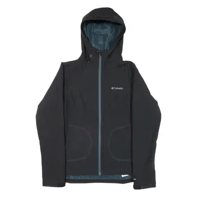 COLUMBIA Fleece Lined Womens Shell Jacket Black Hooded M