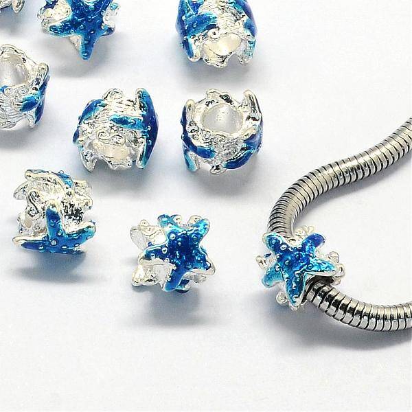 Enamel Alloy European Beads