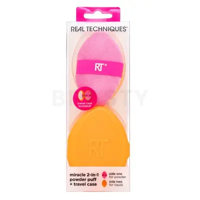Real Techniques Miracle 2-in-1 Powder Puff + custodia da viaggio
