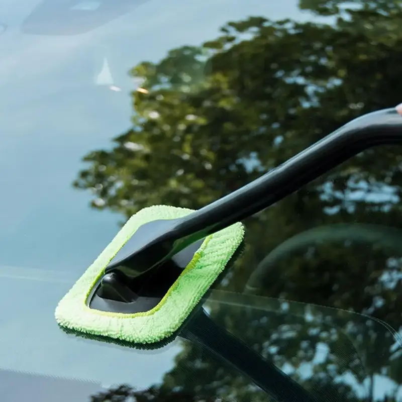 Car Glass Anti-fog Brush with Long Handle, Car Front Windshield Cleaning Brush, Car Cleaning Tool, Professional Car Wash Acce...