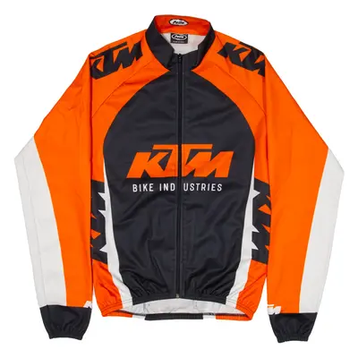 PELLA Cycling Full-Zip Mens Jersey Orange Long Sleeve M