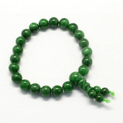 Buddha Meditation Yellow Jade Beaded Stretch Bracelets
