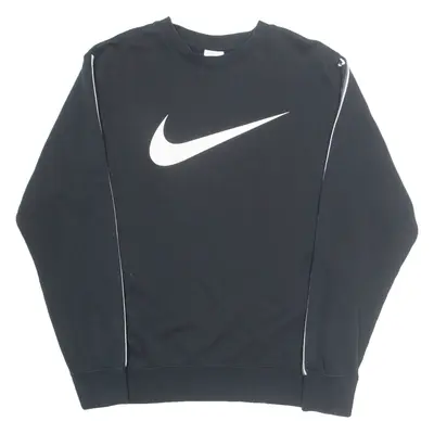 NIKE Mens Sweatshirt Black Crew Neck S