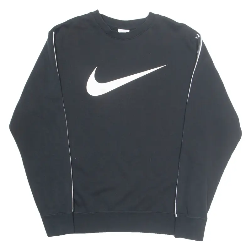 NIKE Mens Sweatshirt Black Crew Neck S