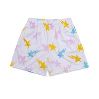 Eric Star and Lightning Print Shorts Mens Mesh Graphic Print Shorts Casual Workout Cool Shorts Gym Basketball Running Short P...