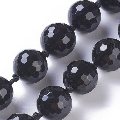 Dyed & Heated Natural Black Agate Beads Strands