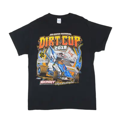 GILDAN Dirt Cup 2018 USA T-Shirt Black Short Sleeve Mens M