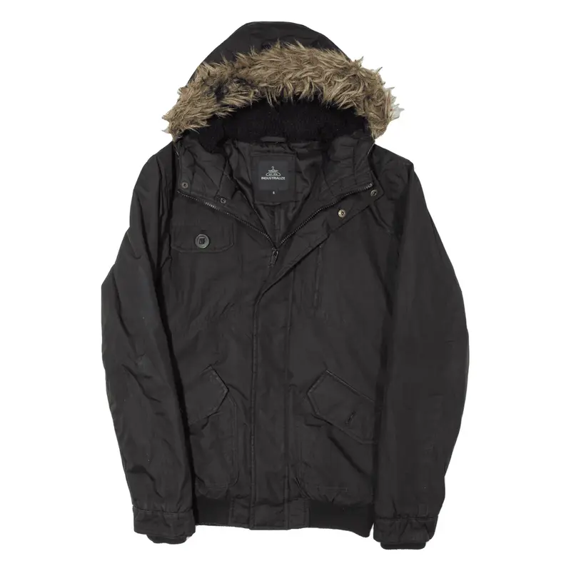 INDUSTRIALIZE Parka Jacket Black Mens S