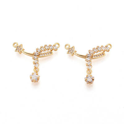 Brass Micro Pave Cubic Zirconia Pendants