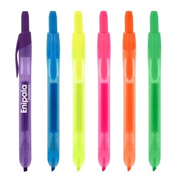 250 Customized Lumi Retractable Highlighter - Chisel Tip
