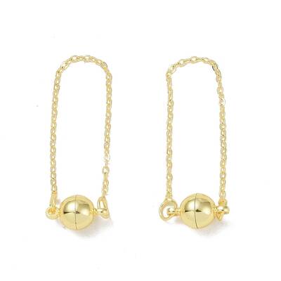 Brass Magnetic Clasp with Cable Safety Chain