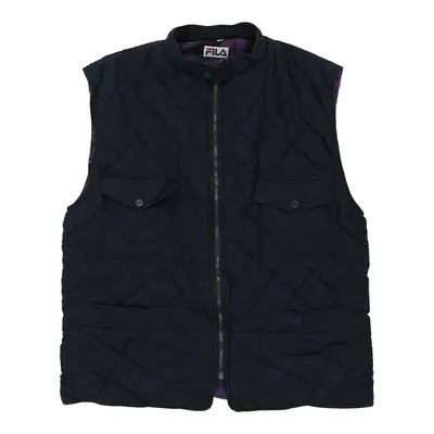 Fila Gilet - Large Navy Polyester Blend