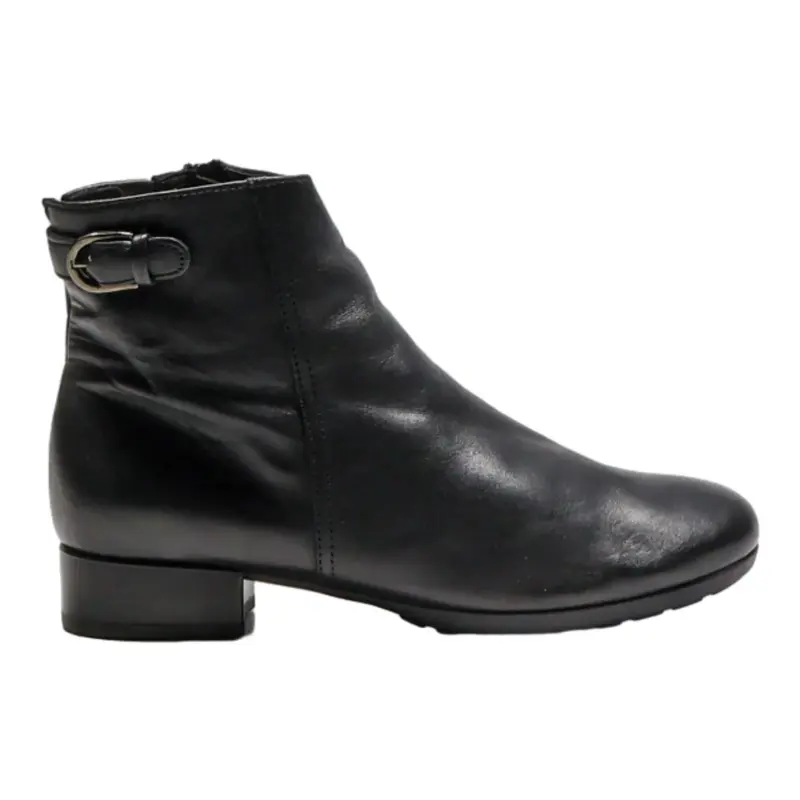 GABOR Ankle Boots Black Leather Womens UK 4