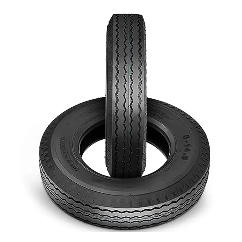 Garvee Heavy Duty Trailer Tires 8-14.5 14PR, Load Range G Speed Range J, 3040 LBS Max Load, for Flatbed Livestock Utility Tra...