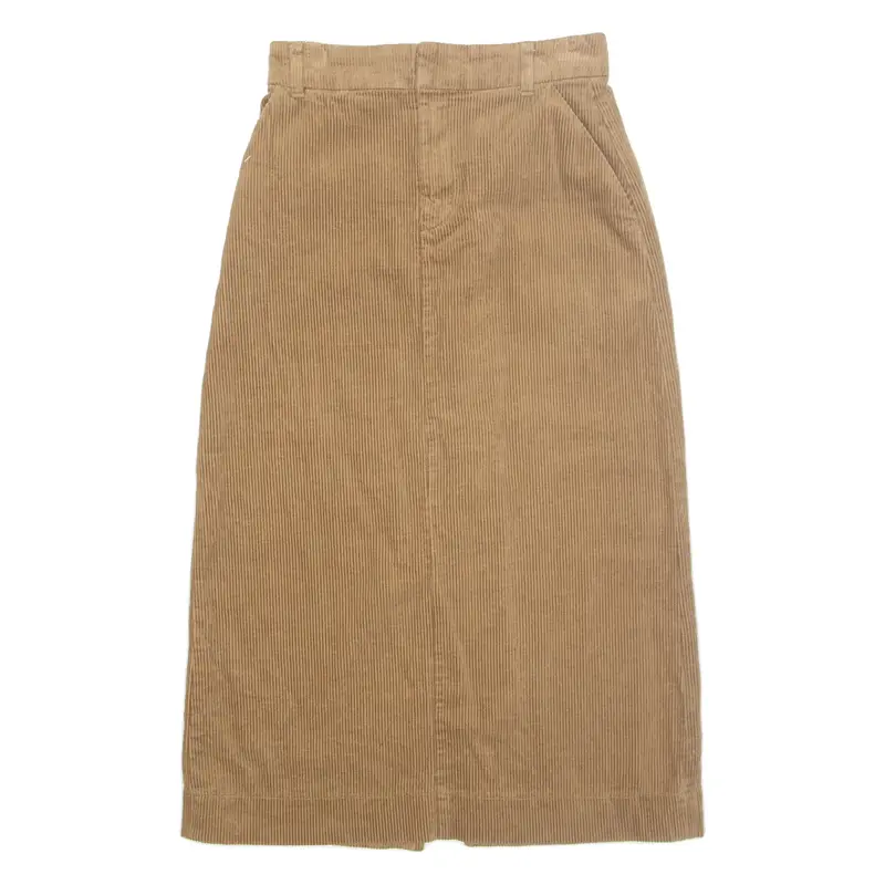 Womens Straight Skirt Brown Midi M