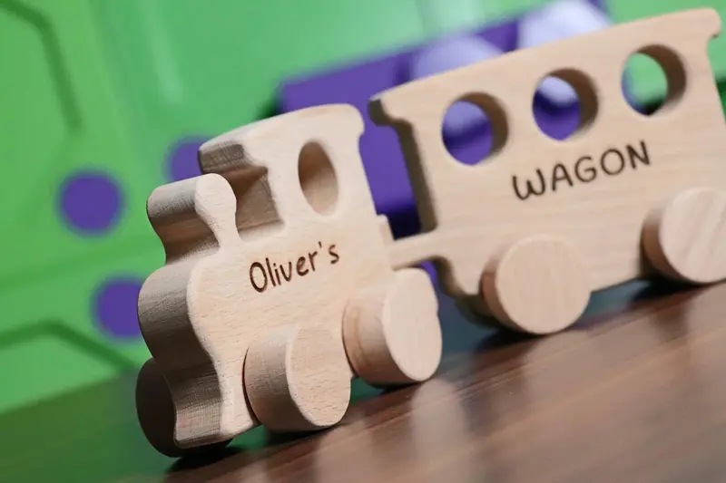 Wooden Toy Train - Personalized - Handmade Montessori Toy