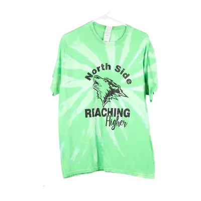 North Side Reaching Higher Gildan Tie-Dye T-Shirt - Large Green Cotton