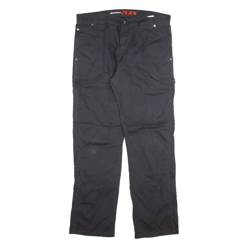 DICKIES Carpenter Mens Trousers Grey Regular Straight W34 L32
