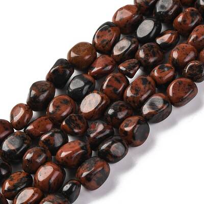 Natural Mahogany Obsidian Beads Strands