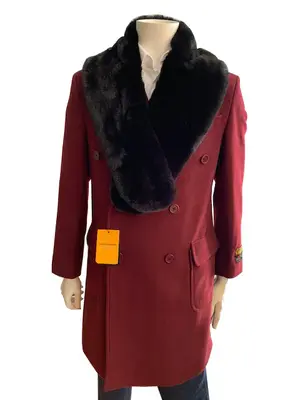 Mens Overcoat -Mens Long Wool Topcoats- Topcoat For Men-Mens DB Overcoat - Double Breasted Topcoat 