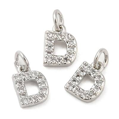 Brass Micro Pave Grade AAA Cubic Zirconia Charms