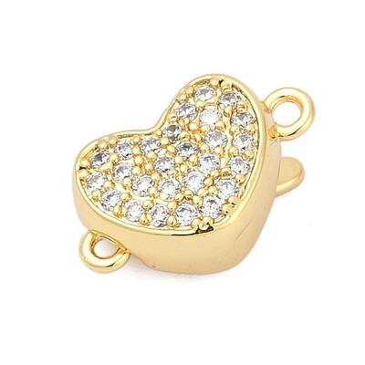 Brass Micro Pave Clear Cubic Zirconia Box Clasps