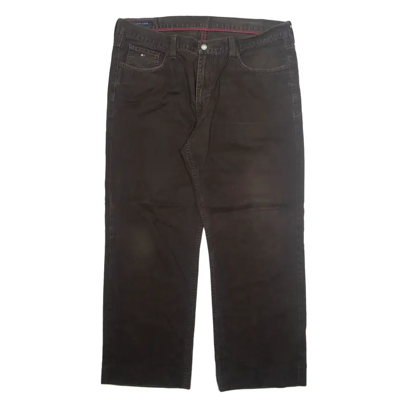 TOMMY HILFIGER Mens Trousers Brown Regular Straight W40 L29
