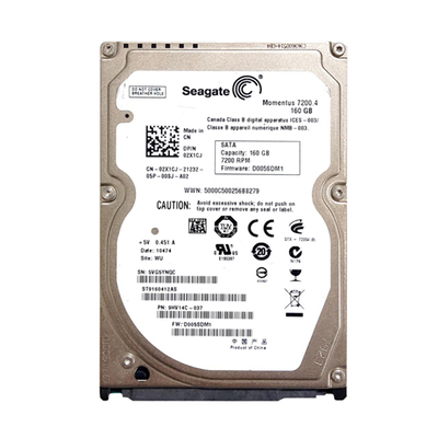 2X1CJ Dell 160GB 7200RPM SATA 3Gb/s 16MB Cache 2.5-Inch Hard Drive