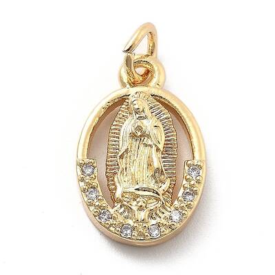 Rack Plating Brass with Cubic Zirconia Pendants