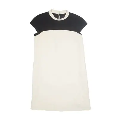 PAULE KA PARIS Tunic Shift Dress Cream Short Sleeve Knee Length Womens UK 10