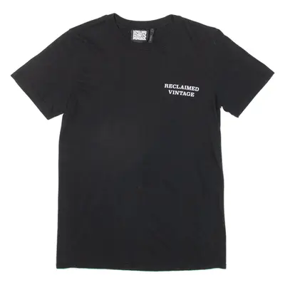 RECLAIMED VINTAGE Mens T-Shirt Black XS