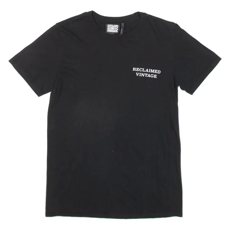 RECLAIMED VINTAGE Mens T-Shirt Black XS