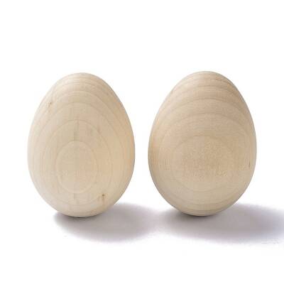 Unfinished Blank Wooden Easter Craft Eggs