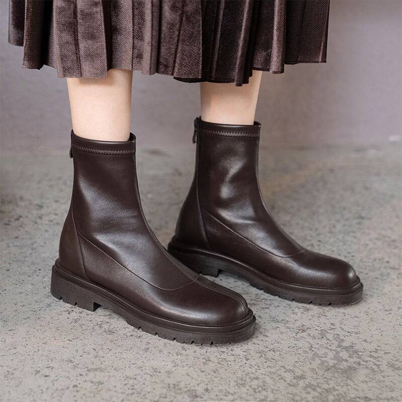 Chiko Emelie Round Toe Block Heels Boots