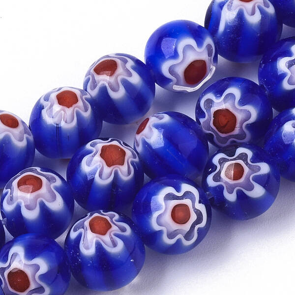 Handmade Millefiori Lampwork Beads Strands