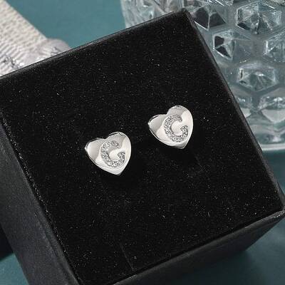 Rack Plating Brass Micro Pave Clear Cubic Zirconia Stud Earrings