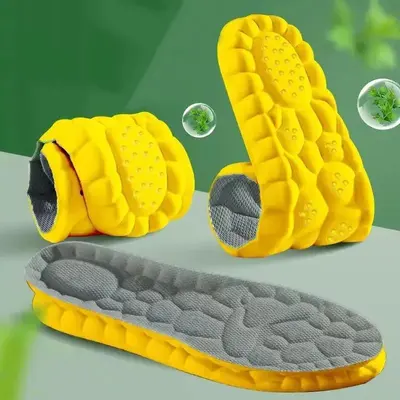 Soft Elastic Breathable Insoles, 1 Pair Comfortable Sports Insoles, Sweat Absorbent, Lightweight and Soft Insoles for Comfort...